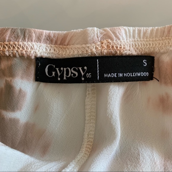 Gypsy 05 tie dye, long, strapless dress. - Picture 4 of 6